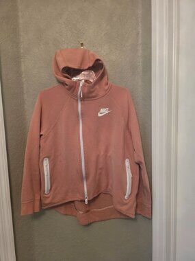 Nike Sportswear Tech Fleece Full Zip Rust Cape Wind Runner Hoodie Jacket L
